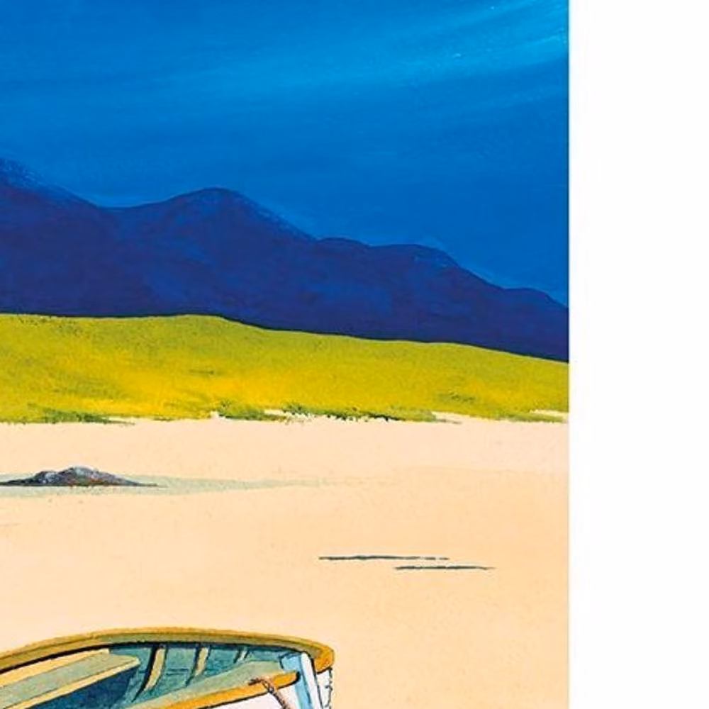 Anthony Barber Low Tide Lewis Print Paper Poster in Light Blue and Multicolour – 2