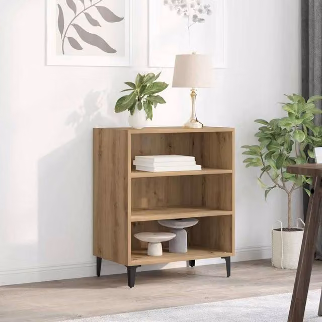Berkfield Home Artisan Oak Sideboard in Brown, W/D/H: 57 x 35 x 75 cm – 1