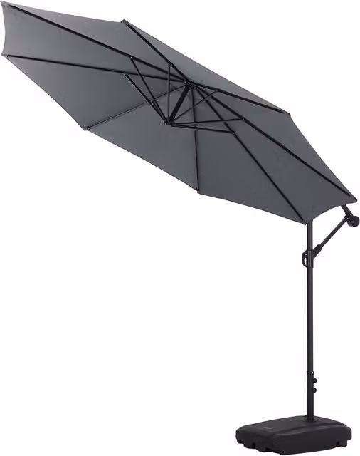 Lifeideas Cantilever Garden Parasol with Wheeled Base in Dark Grey