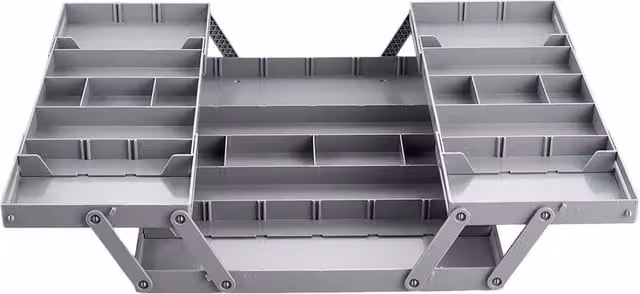 Livingandhome Expandable Plastic Drawer Divider Storage Tray, Grey, W: 30 cm, H: 4.5 cm