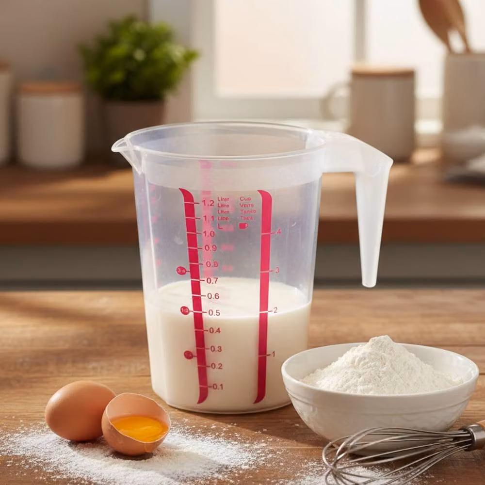Bedsland Transparent Acrylic Measuring Jug with Printed Scale, 1000ml – 2