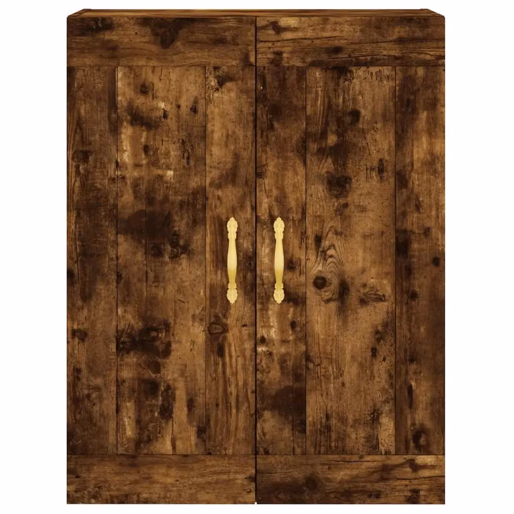 Berkfield Home Set of 2 Wall Mounted Cabinets in Smoked Oak Brown Engineered Wood – 2