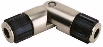 Terrys Satin Silver 28mm Bay Window Curtain Rod Single Joint