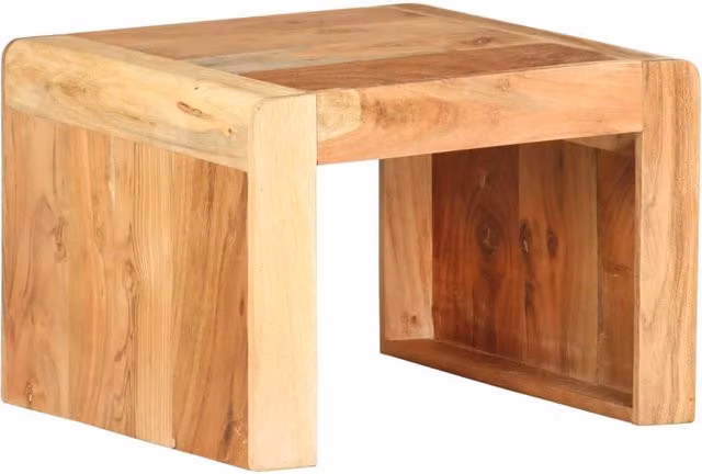 Berkfield Home Industrial Side Table in Brown Solid Acacia Wood W/D/H: 43 x 40 x 30 cm