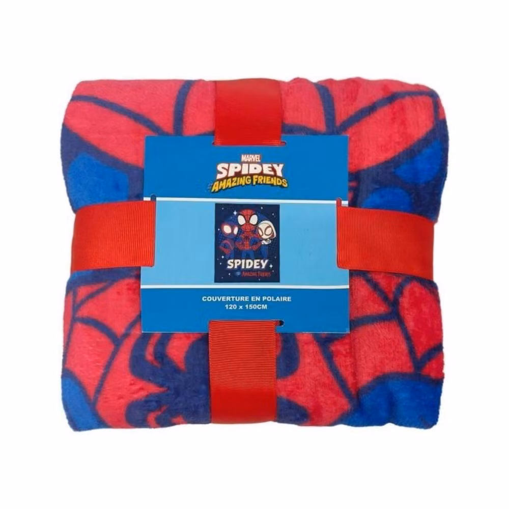 Marvel Avengers Spidey Ultra Soft Blue Fleece Throw Blanket, W: 120 cm, D: 130 cm, H: 180 cm – 3