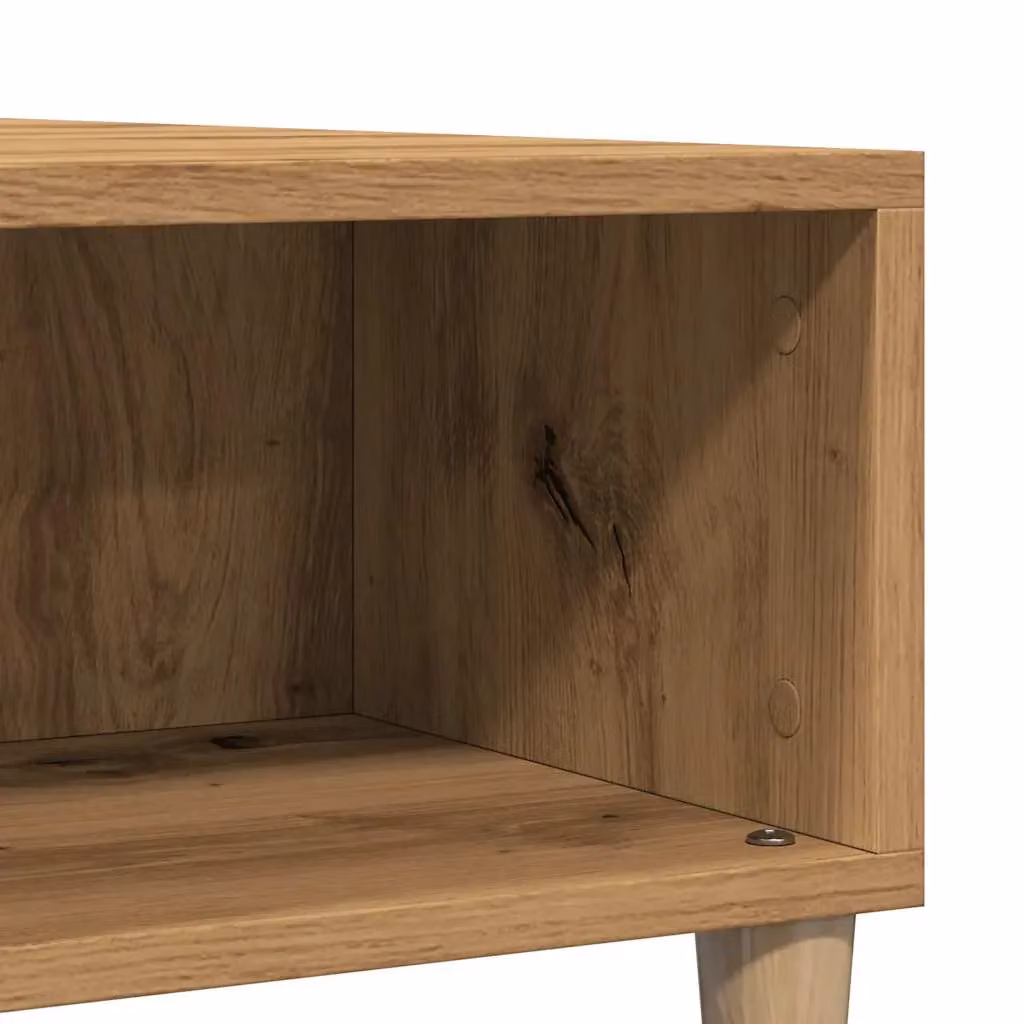 Berkfield Home Artisan Oak Coffee Table in Brown, W/D/H: 60 x 60 x 30 cm – 4
