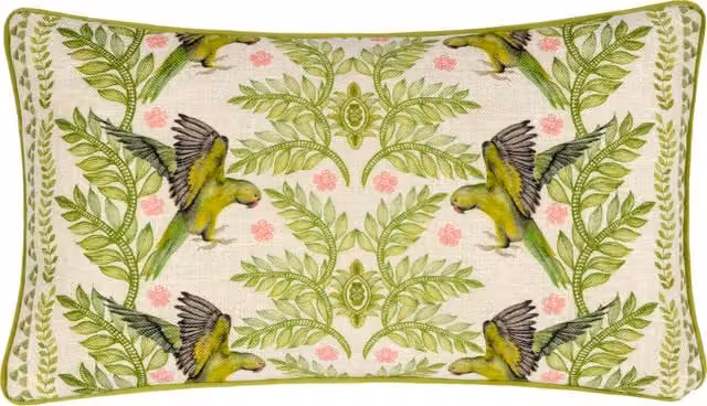 Valera Pedra Parrots Tropical Multicolour Polyester Cushion