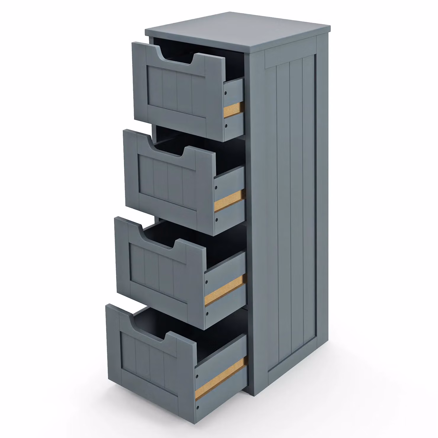 Costway Grey Freestanding Bathroom Storage Cabinet and Side Table Organizer – 2