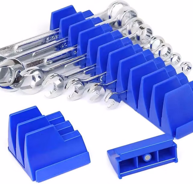 SPETLEK Magnetic Wrench Organizer, Blue, 40 Pieces, Metal – 1