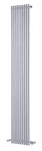 TowelRads Iridio Vertical Designer Radiator in Silver, H: 180 cm, W: 50 cm – 2