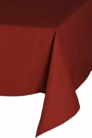 Absolute Home Textiles Plain Burgundy Easy Iron Polyester Tablecloth, W: 132 cm, L: 178 cm