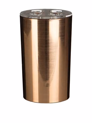 Premier Housewares Shine Toothbrush Holder, Gold, W: 7 cm, D: 7 cm, H: 12 cm – 1
