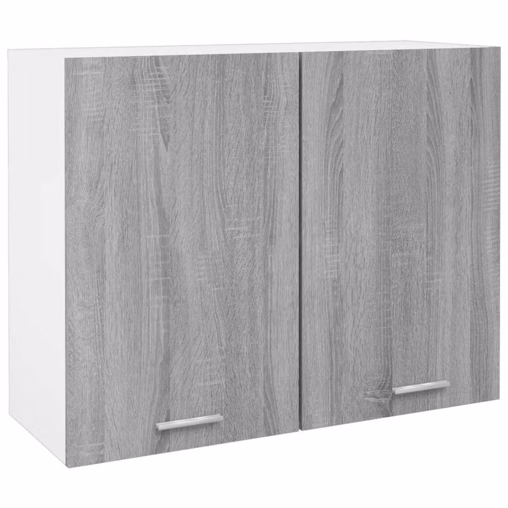 Berkfield Home Grey Sonoma Wall Mounted Hanging Cabinet W/D/H: 80 x 31 x 60 cm – 2