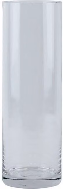 Kingsbury Gifts Clear Glass Cylinder Vase, Height: 30 cm