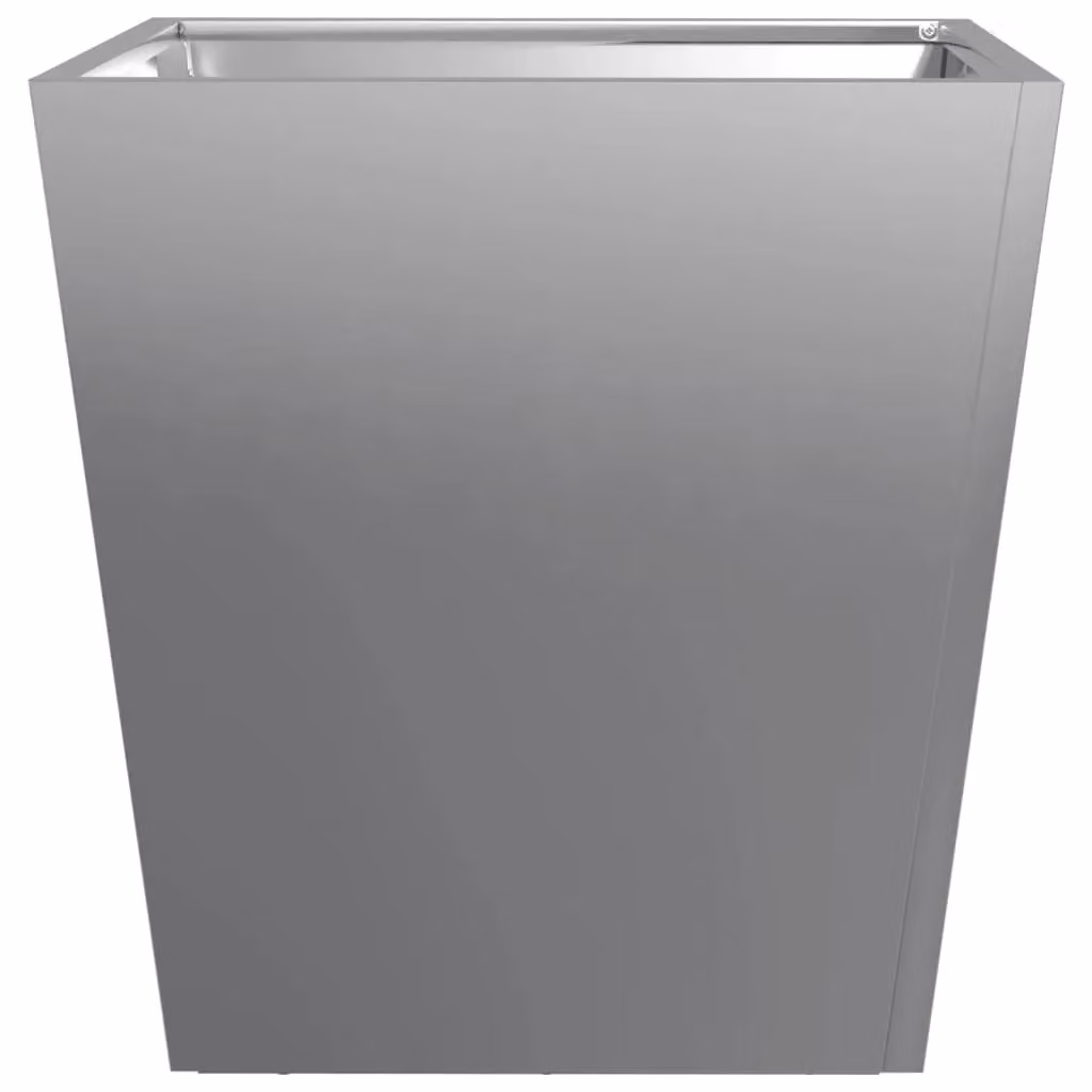 Berkfield Home Garden Galvanised Steel Planter Tubs in Grey, 2 Pack, W/D/H: 40 x 40 x 40 cm – 4