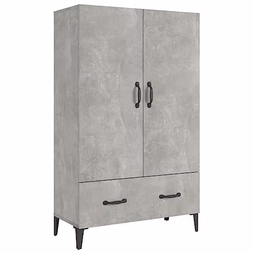 vidaXL Industrial Highboard in Grey, W/D/H: 70 x 31 x 115 cm