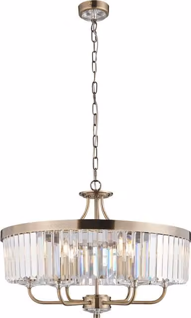 Perch & Parrow Aurora Princess Chandelier in Gold and Brass with Transparent Glass