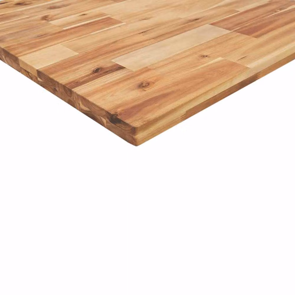 Berkfield Home Solid Wood Acacia Desk Top Oil Finished in Brown, W: 100 cm, D: 80 cm, H: 4 cm – 4