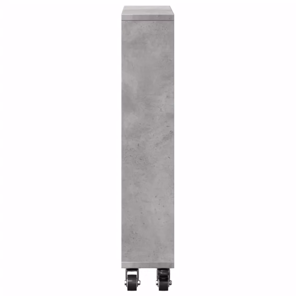 Berkfield Home Narrow Storage Trolley in Concrete Grey, W/D/H: 48 x 13 x 68 cm – 4