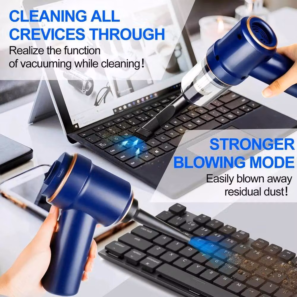 NESTLUNE Cordless Rechargeable Electric Air Duster and Blower Vacuum Cleaner in Blue – 5