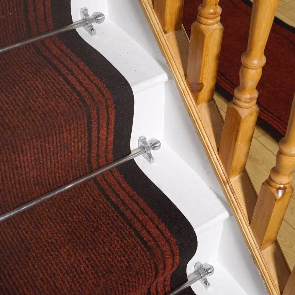 runrug Inca Stair Runner Carpet, Red, W: 66 cm, L: 600 cm – 4