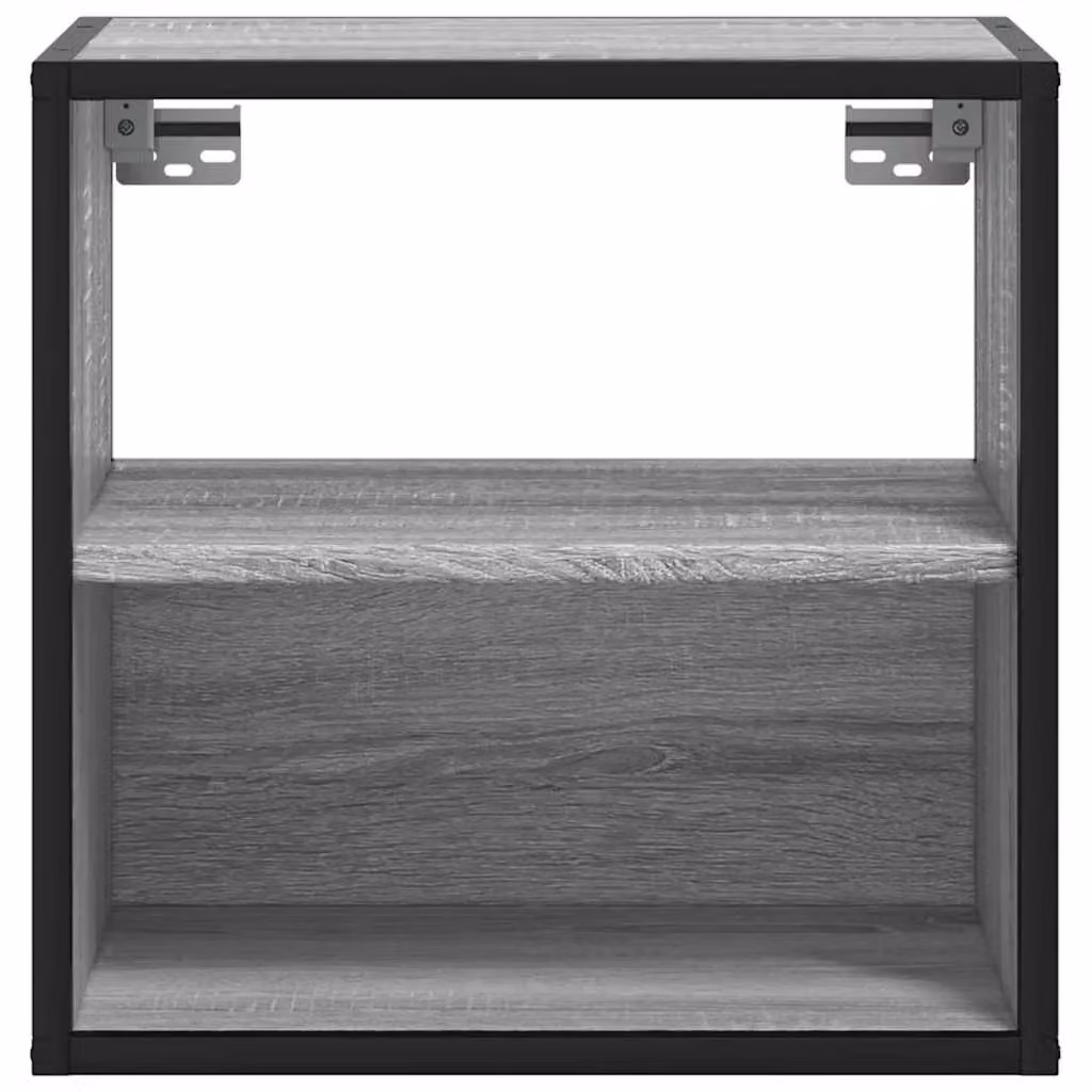 Berkfield Home Wall-mounted Bedside Cabinets, 2 Piece, Grey, W: 40 cm, D: 31 cm, H: 39.5 cm – 5