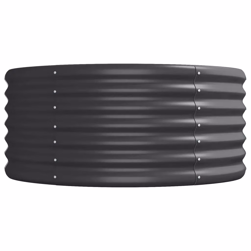 Berkfield Home Garden Powder-coated Steel Raised Bed in Anthracite Black, W/D/H: 224 x 80 x 36 cm – 3