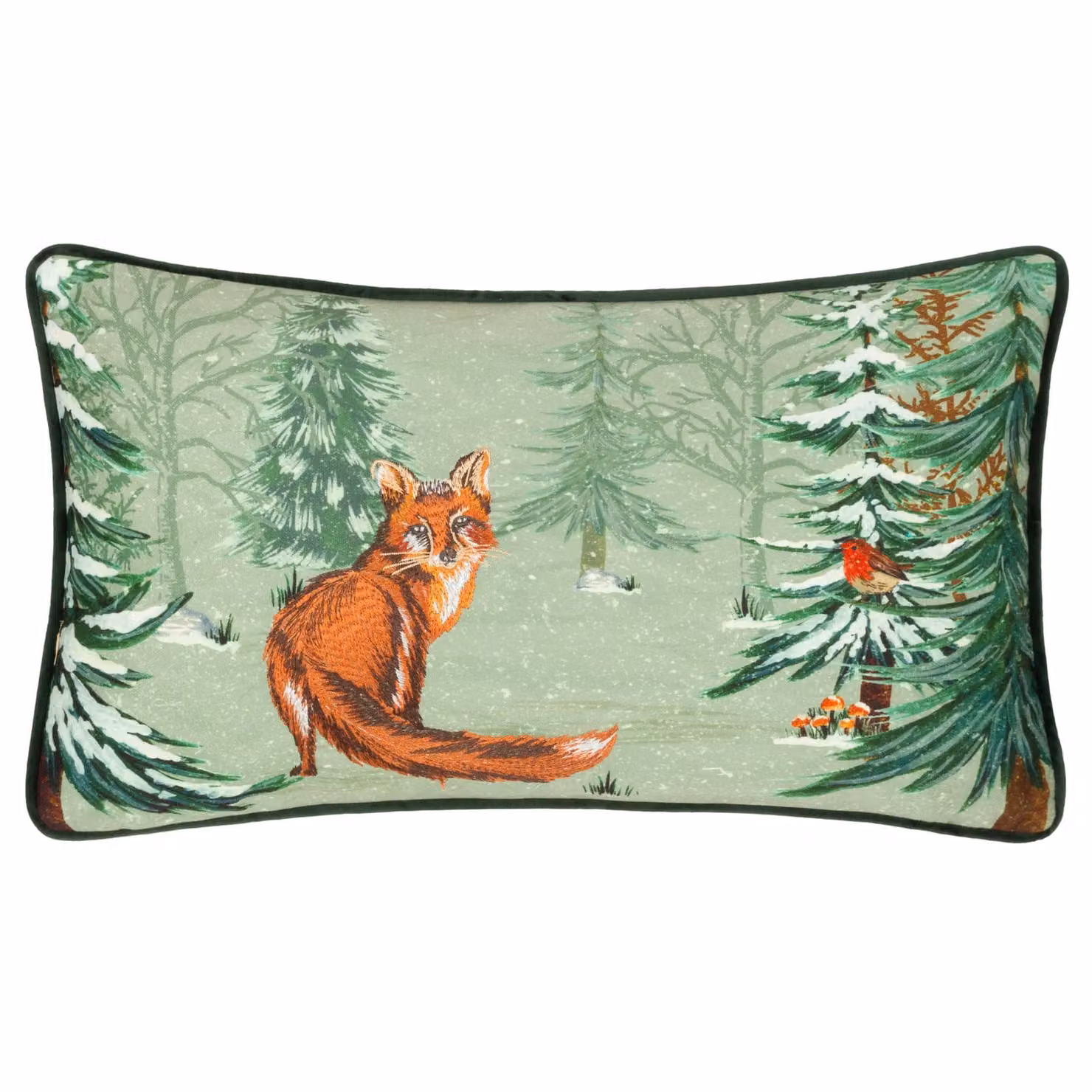 Furn Lodge Green Velvet Rectangular Polyester Filled Cushion W/D/H: 50 x 30 x 30 cm – 2