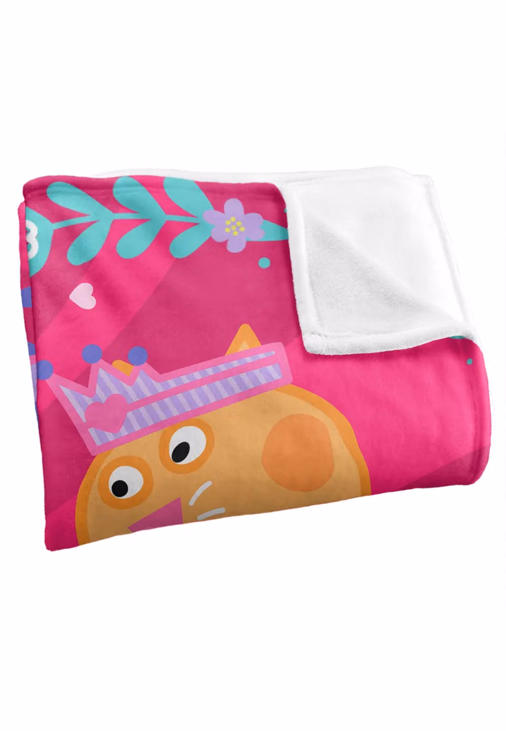 Hasbro Peppa Pig Kids Silky Touch Fleece Blanket in White, W: 152 cm, D: 127 cm – 3