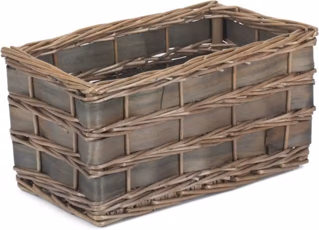 Red Hamper Grey Scandi Unlined Wicker Storage Basket – 1