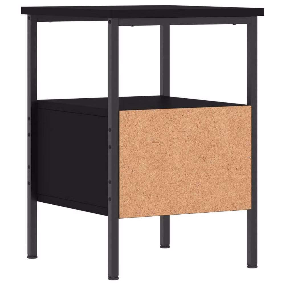 Berkfield Home Black Modern Bedside Cabinet W/D/H: 34 x 36 x 50 cm – 5