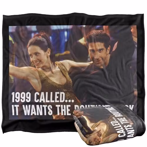 Warner Bros. Friends 1999 Called Silky Touch Super Soft Fleece Throw Blanket, Multicolour, W: 127.0 cm x L: 152.4 cm – 1
