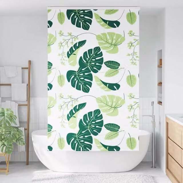 Berkfield Home Shower Roller Blind with Cassette, Green, W: 116 cm, H: 240 cm