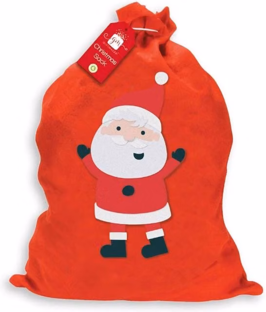 KDMD Basic Santa Sack 3 Pack in Red Christmas Stockings