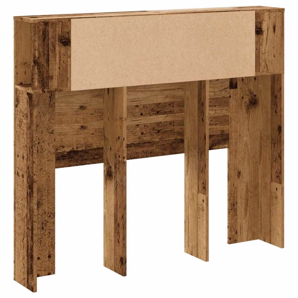 Berkfield Home Headboard Cabinet in Brown Old Wood, W/D/H: 120 x 19 x 104.5 cm – 5