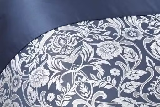 New Edge Blinds Harrow Floral Jacquard Duvet Cover in Blue, 90 x 200 cm – 2