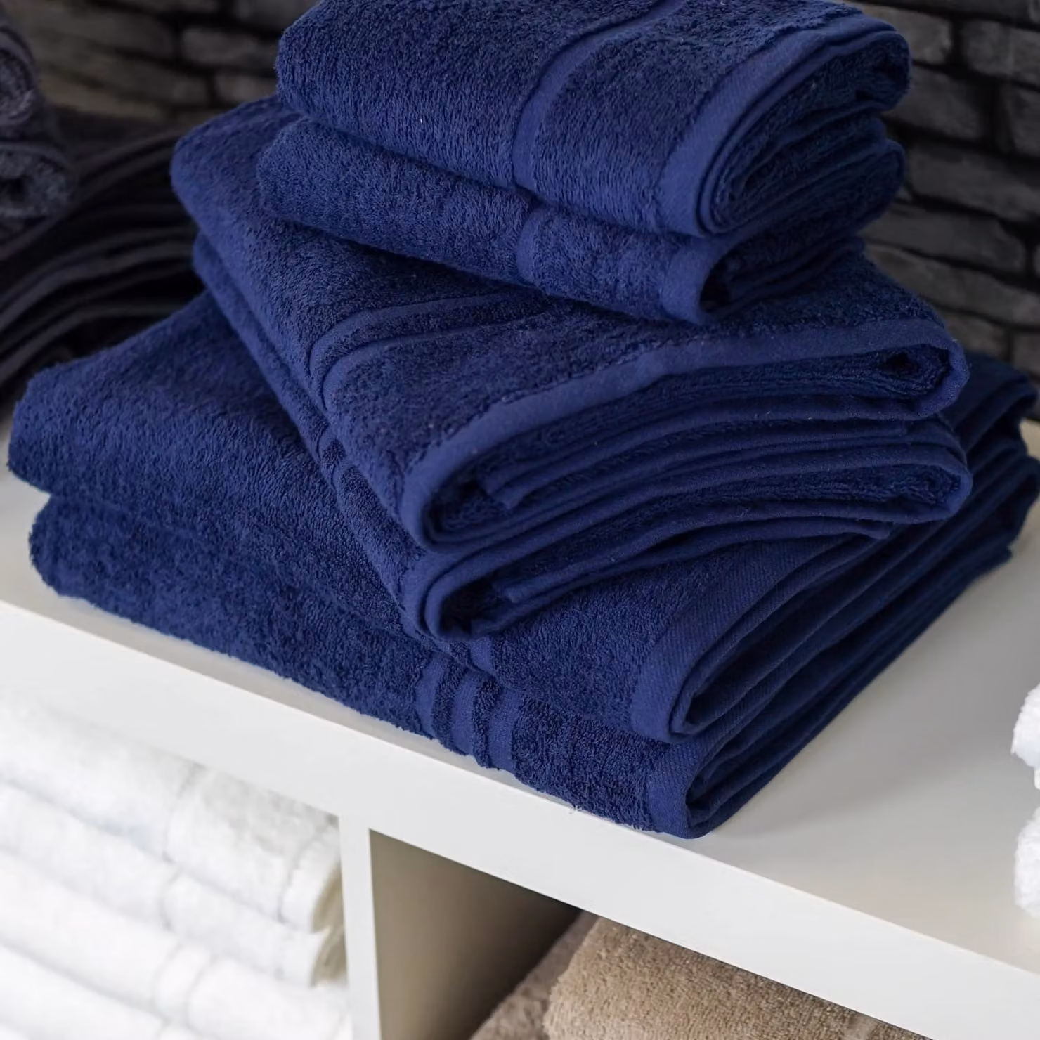 Allure Bath Fashions Hotel Essentials 6 Piece Cotton Towel Set in Blue – 2
