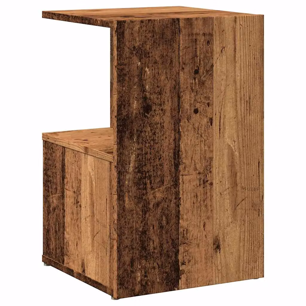Berkfield Home Set of 2 Bedside Cabinets in Old Wood Brown, W/D/H: 35 x 35 x 55 cm – 5
