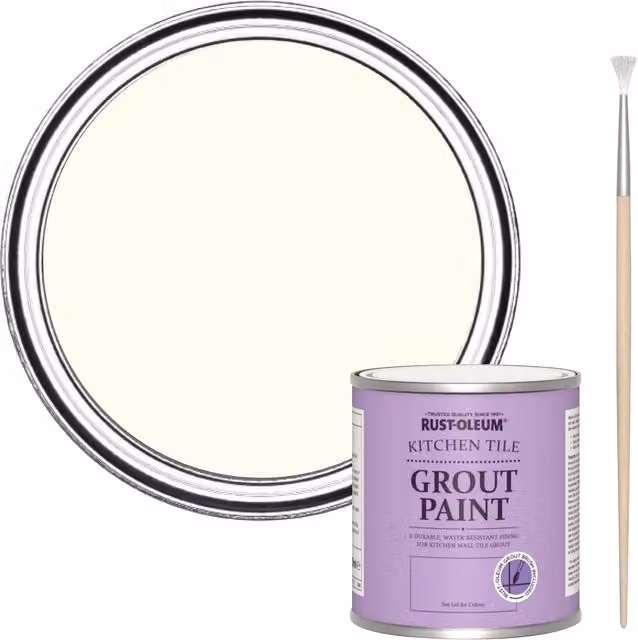 Rust-Oleum Kitchen Grout Paint Porcelain White 250ml