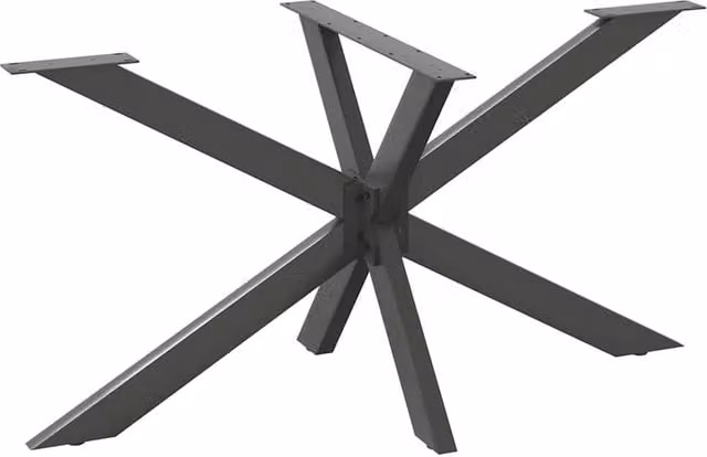 Berkfield Home Spider Shape Dining Table Legs in Anthracite Steel, W: 150 cm, D: 78 cm, H: 72-73 cm