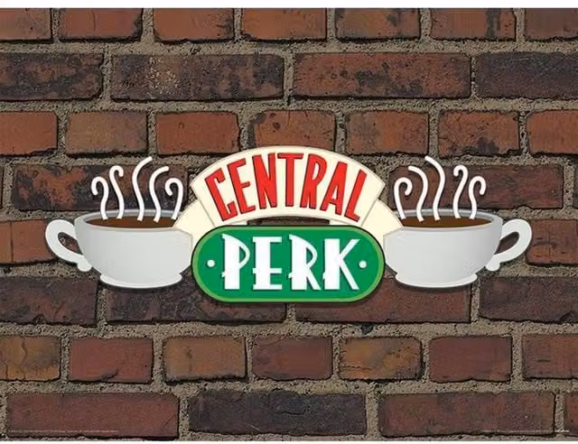 Friends Central Perk Multicolour Typography Graphic Paper Poster