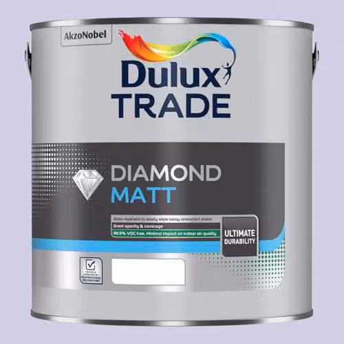 Dulux Trade Diamond Matt Paint in Gentle Lavender, 2.5 l
