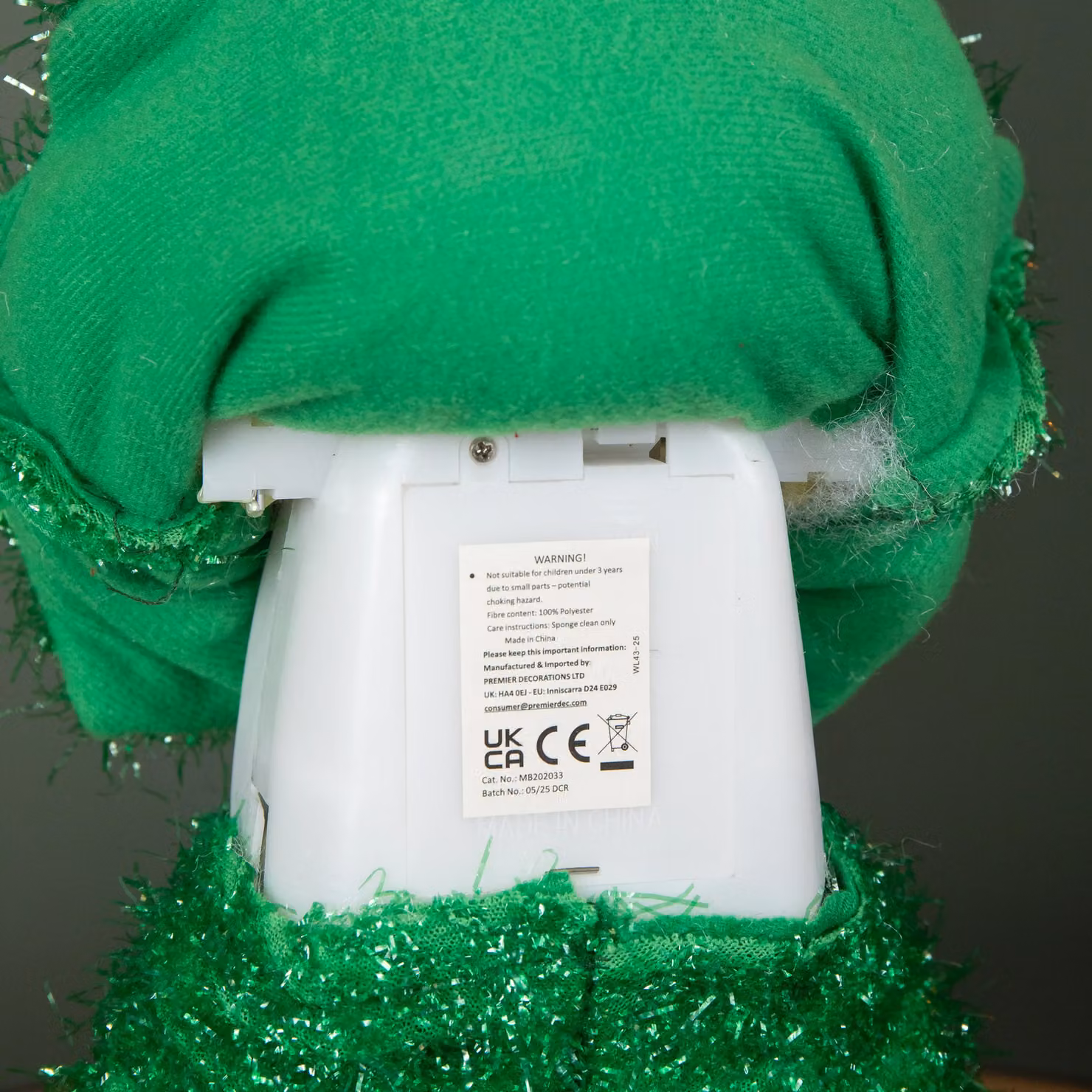 Samuel Alexander Green Animated Singing and Dancing Norbert Christmas Tree Decoration, Height: 28 cm – 2