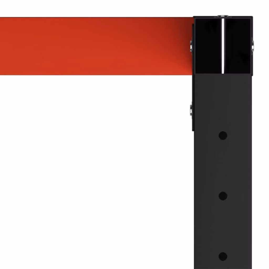 Berkfield Home Metal Work Bench Frame in Black and Red, W/D/H: 120 x 57 x 79 cm – 5