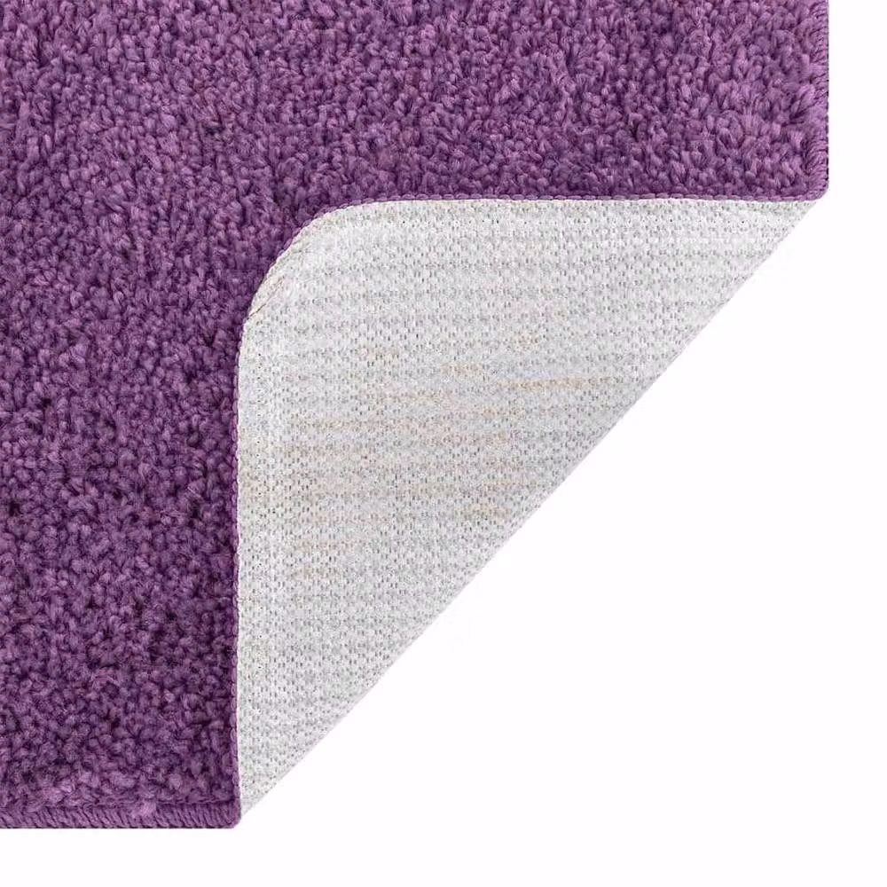Berkfield Home Non-Slip Rectangular Bath Mat in Purple, W: 50 cm x L: 80 cm – 3