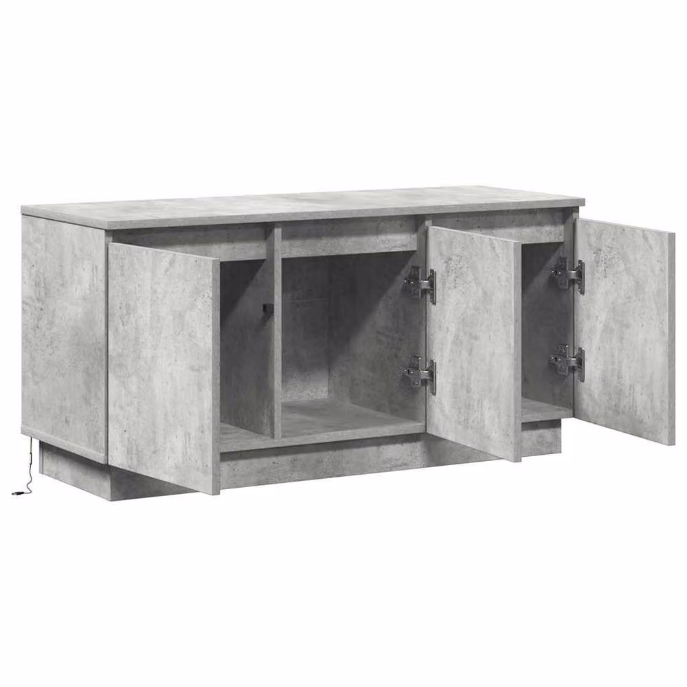 Berkfield Home Modern TV Cabinet in Concrete Grey, W/D/H: 100 x 38 x 49 cm – 4