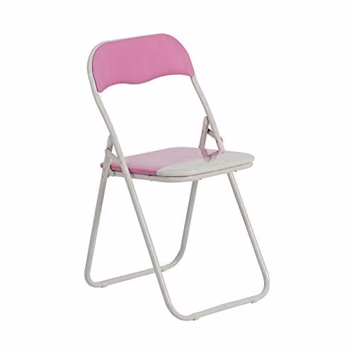 Harbour Housewares Padded Folding Chair in Pink