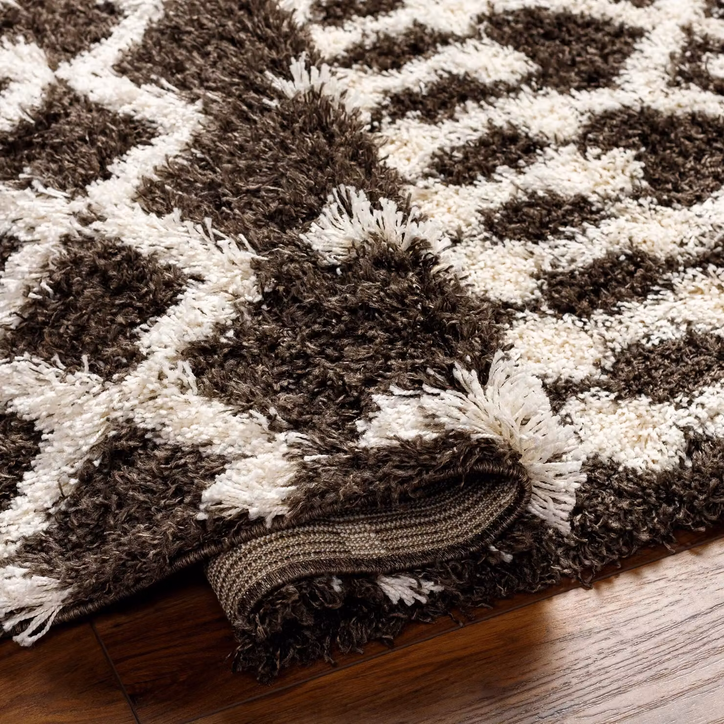 Livabliss Urban Geometric Shag Rug in Beige, Blue, Pink and Grey, W/D/H: 130 x 190 cm – 3
