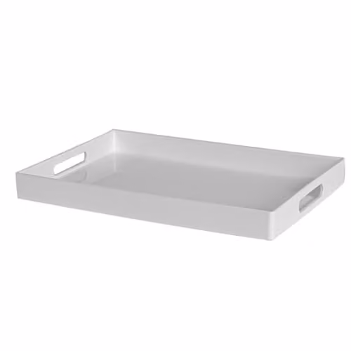 Argon Tableware Pack of 3 Rectangular Melamine Serving Trays with Handles, White, W: 34.5 cm x D: 30 cm