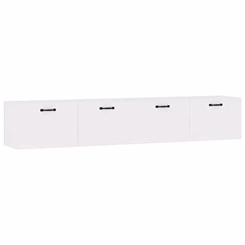 vidaXL Set of 2 White Wall-Mounted Cabinets in MDF, W/D/H: 100 x 36.5 x 35 cm – 1